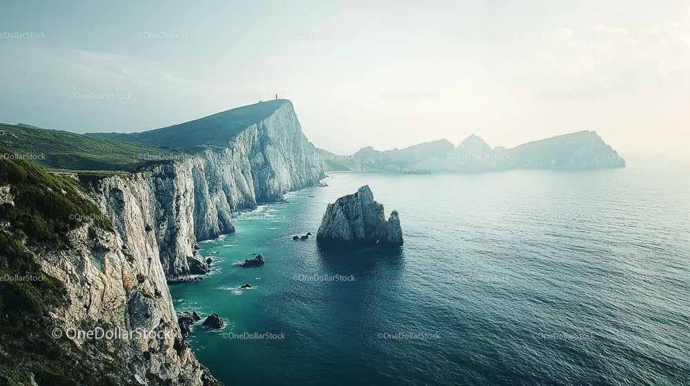 Breathtaking Coastal Cliffs and Turquoise Ocean Horizon