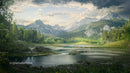 Beautiful Mountain Landscape with Serene Lake and Forest