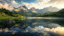 Majestic Alpine Mountains Reflecting in a Serene Lake