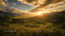 Stunning Sunset Over Mountain Valley