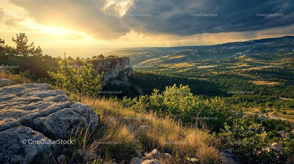 Breathtaking Mountain View at Sunset