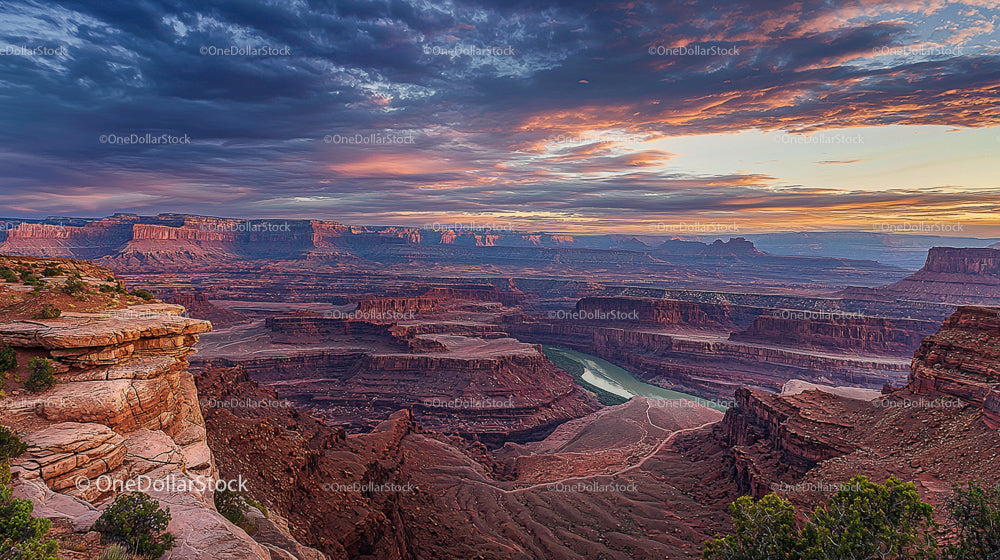 Stunning Sunset Over Grand Canyon Landscape