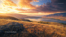 Breathtaking Sunset Over Majestic Mountain Lake Landscape