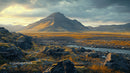 Golden Hour over Majestic Icelandic Mountain