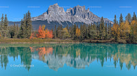 Majestic Mountain Reflected in Turquoise Lake