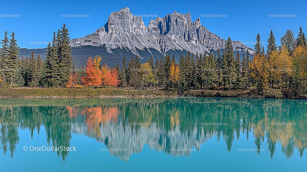 Majestic Mountain Reflected in Turquoise Lake