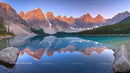 Sunset Reflection on Majestic Rocky Mountain Lake