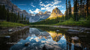 Majestic Mountain Landscape Reflected in Tranquil Waters