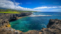 Stunning Tropical Coastline with Turquoise Waters and Cliffs