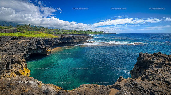 Stunning Tropical Coastline with Turquoise Waters and Cliffs