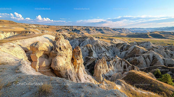 Spectacular Rocky Landscape with Eroded Canyon Views