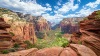 Stunning Red Cliffs and Lush Valley in Zion National Park