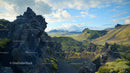 Scenic Volcanic Landscape with Rugged Moss-Covered Terrain