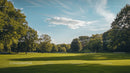 Sunny Day in a Lush Green Park with Clear Blue Sky
