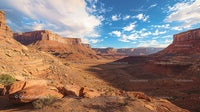 Dramatic Red Rock Canyons under Clear Blue Sky