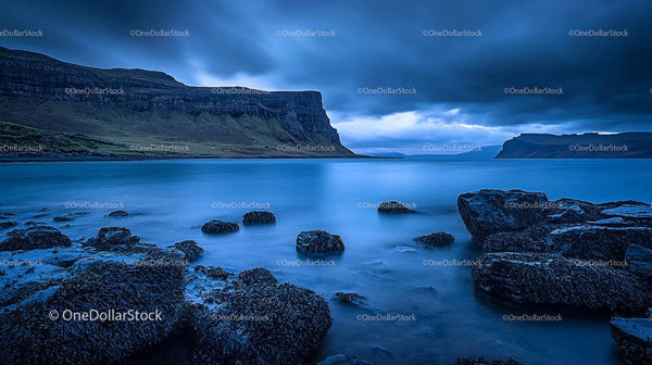 Dramatic Coastal Landscape with Rocky Shores and Cliffs