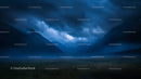 Misty Mountain Valley with Dramatic Stormy Sky