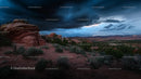 Dramatic Storm Clouds Over Desert Canyon Landscape