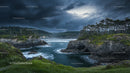 Dramatic Coastline with Stormy Skies and Rugged Cliffs