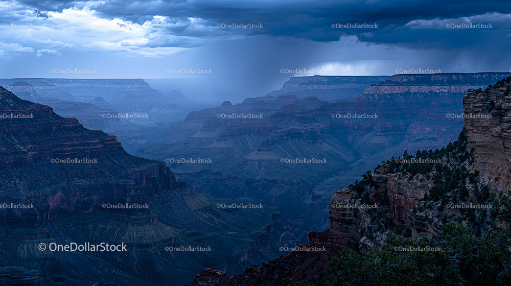 Majestic Grand Canyon Under a Dramatic Stormy Sky