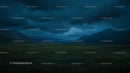 Stormy Sky Over Rolling Hills and Expansive Field