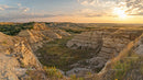 Golden Sunset Over Majestic Rocky Canyon