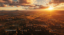 Dramatic Mountain Landscape at Golden Sunset