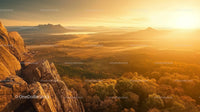 Majestic Sunset Over Autumnal Mountain Valley