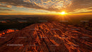 Majestic Sunset Over Red Rocky Horizon