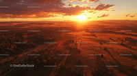Breathtaking Aerial Landscape at Sunset with Vibrant Colors