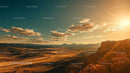 Dramatic Mountain Sunset with Golden Light