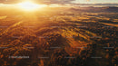 Golden Sunset Over Scenic Valley and Rolling Hills