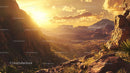 Golden Sunset Over Majestic Desert Mountains