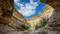 Scenic Canyon View with Dramatic Cliffs and Blue Sky