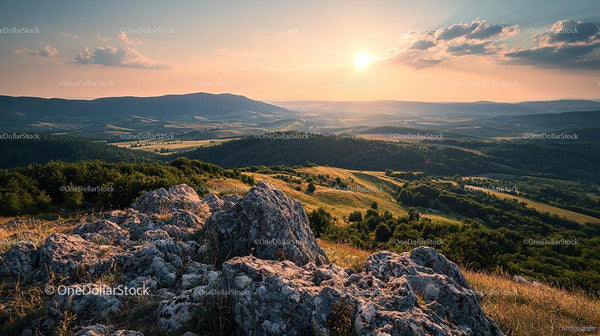 Breathtaking Mountain Landscape at Sunset