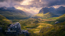Majestic Landscape of the Scottish Highlands at Dusk