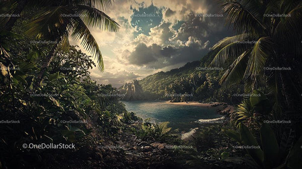Tropical Paradise with Lush Jungle and Secluded Beach
