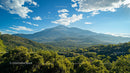 Majestic Mountain Landscape with Lush Greenery and Blue Skies