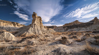 Majestic Desert Rock Formations Under a Clear Blue Sky
