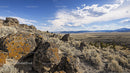 Dramatic Desert Landscape with Rocky Terrain and Open Sky