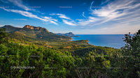 Picturesque Mountain and Coastal Landscape