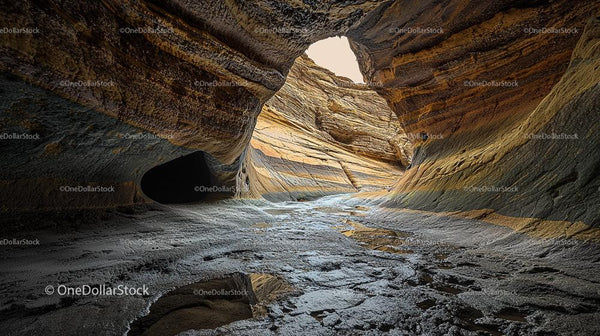 Magnificent Sandstone Cave with Natural Archway