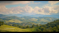 Breathtaking Panoramic View of Lush Green Hills and Valleys