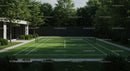 Modern Outdoor Tennis Court in Lush Green Surroundings