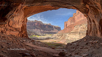 Breathtaking View from a Sandstone Cave in the Desert
