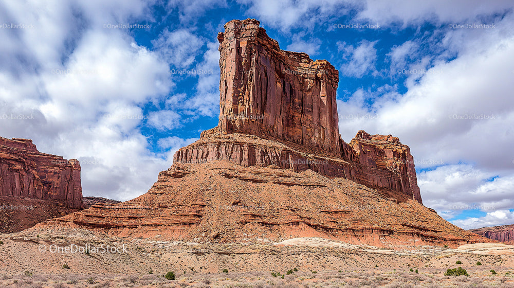Stunning Sandstone Cliffs Under Vibrant Blue Skies
