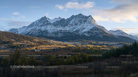 Stunning Snow-Capped Mountains and Vibrant Autumn Valley
