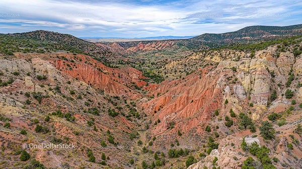 Stunning Desert Canyon with Colorful Eroded Cliffs