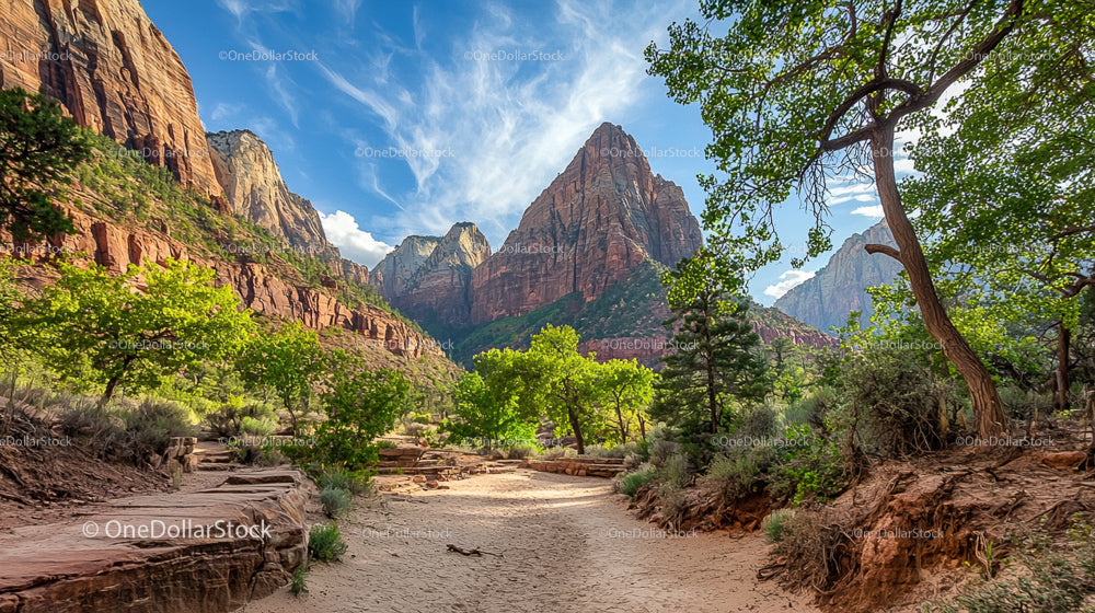 Picturesque Mountain View with Lush Greenery