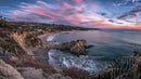 Panoramic View of a Dramatic Coastal Sunset